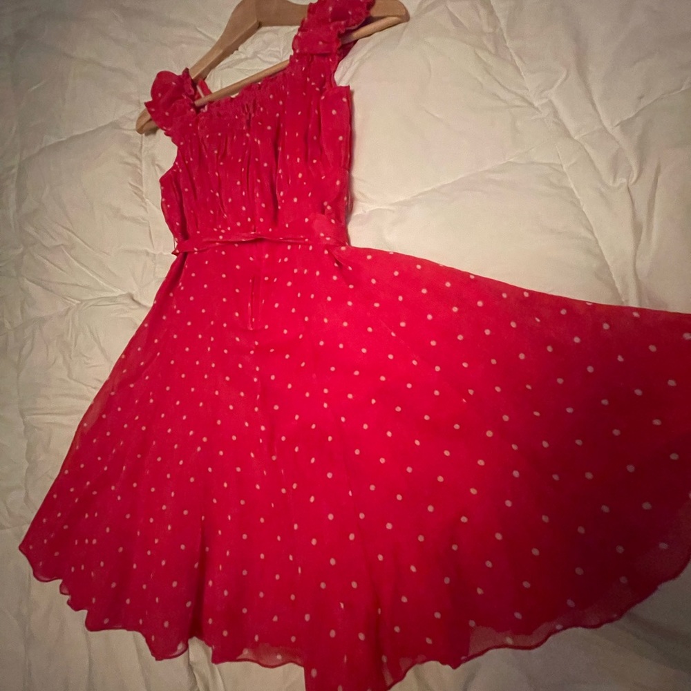 Mexx Girls Pink dress size 10 Polka dot